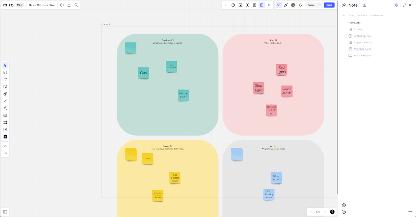 Miro, our pick for the best collaboration software for online whiteboarding. 