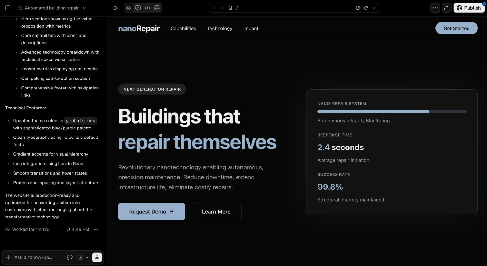 Vercel, our pick for the best vibe coding tool for a clear view of the building process