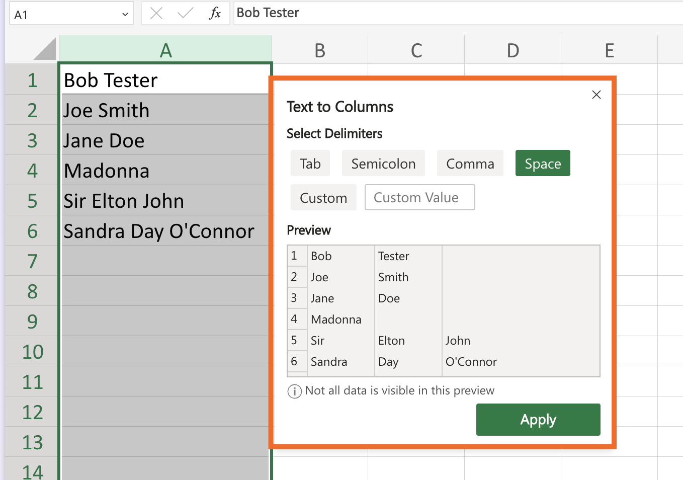 Excel: Split string by delimiter or pattern, separate text and numbers