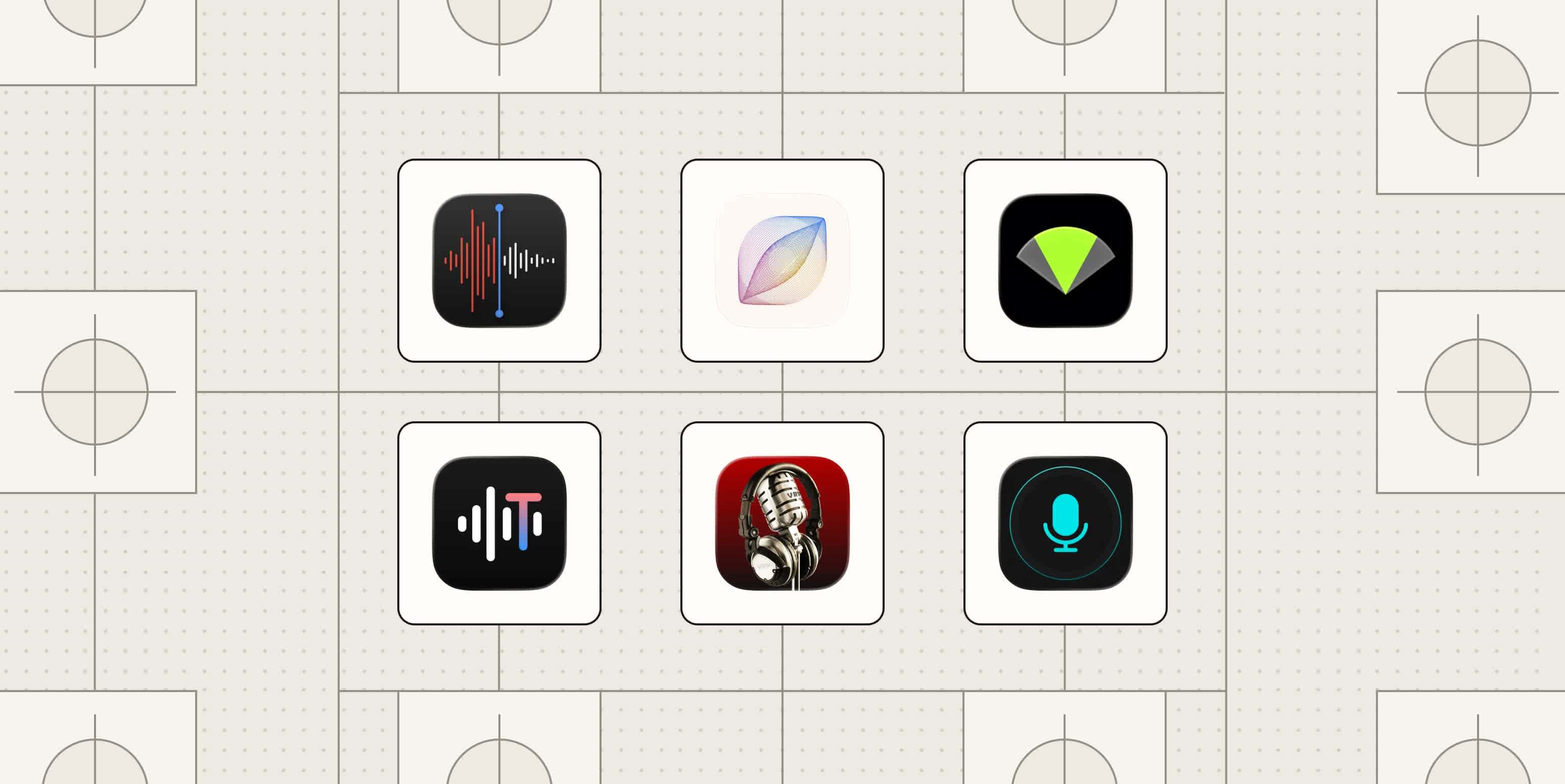 Hero image with the logos of the best iPhone voice recorders