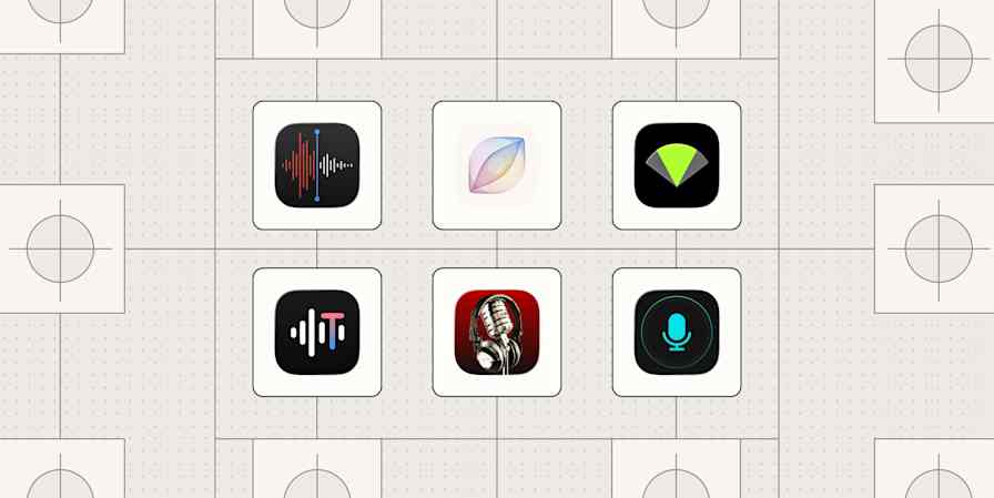 Hero image with the logos of the best iPhone voice recorders