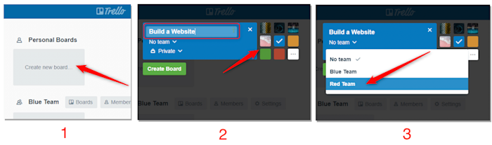 Creating a board on Trello