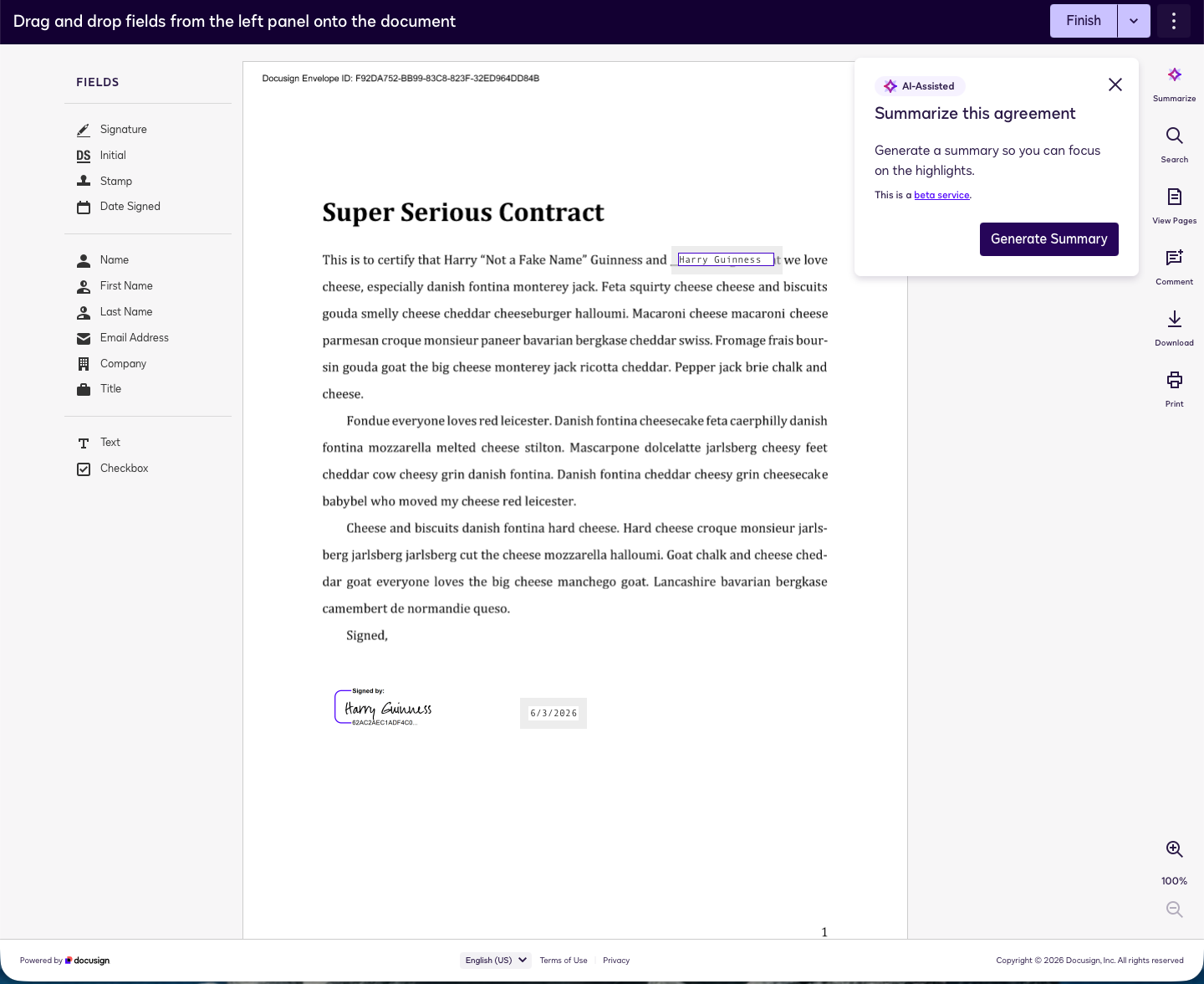 Docusign, our pick for the best freelancer app for electronic signatures.