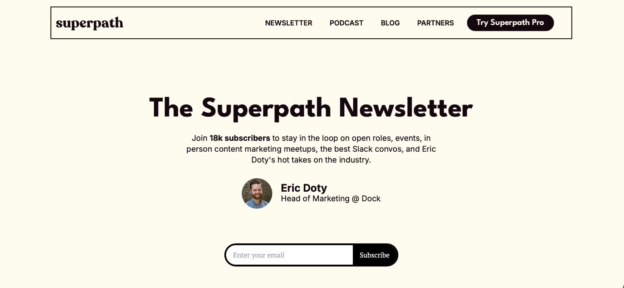 Superpath, the best marketing newsletter for content marketers