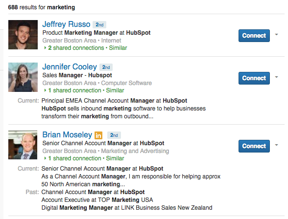 specify role in your LinkedIn search