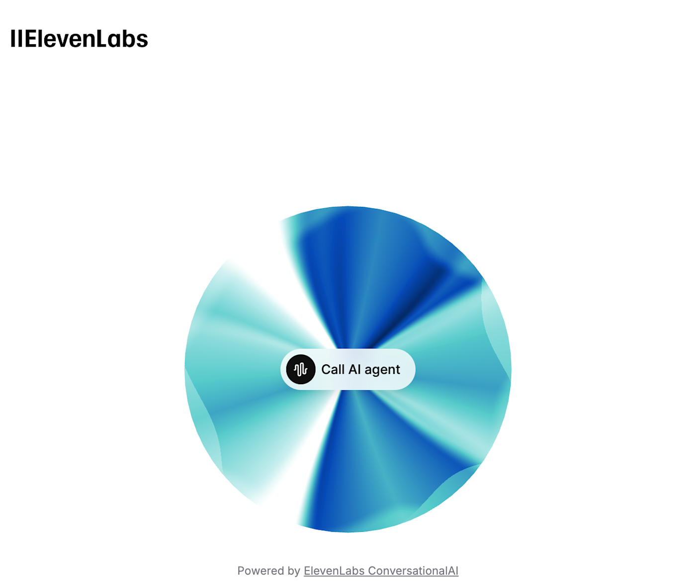 The conversation AI interface in ElevenLabs