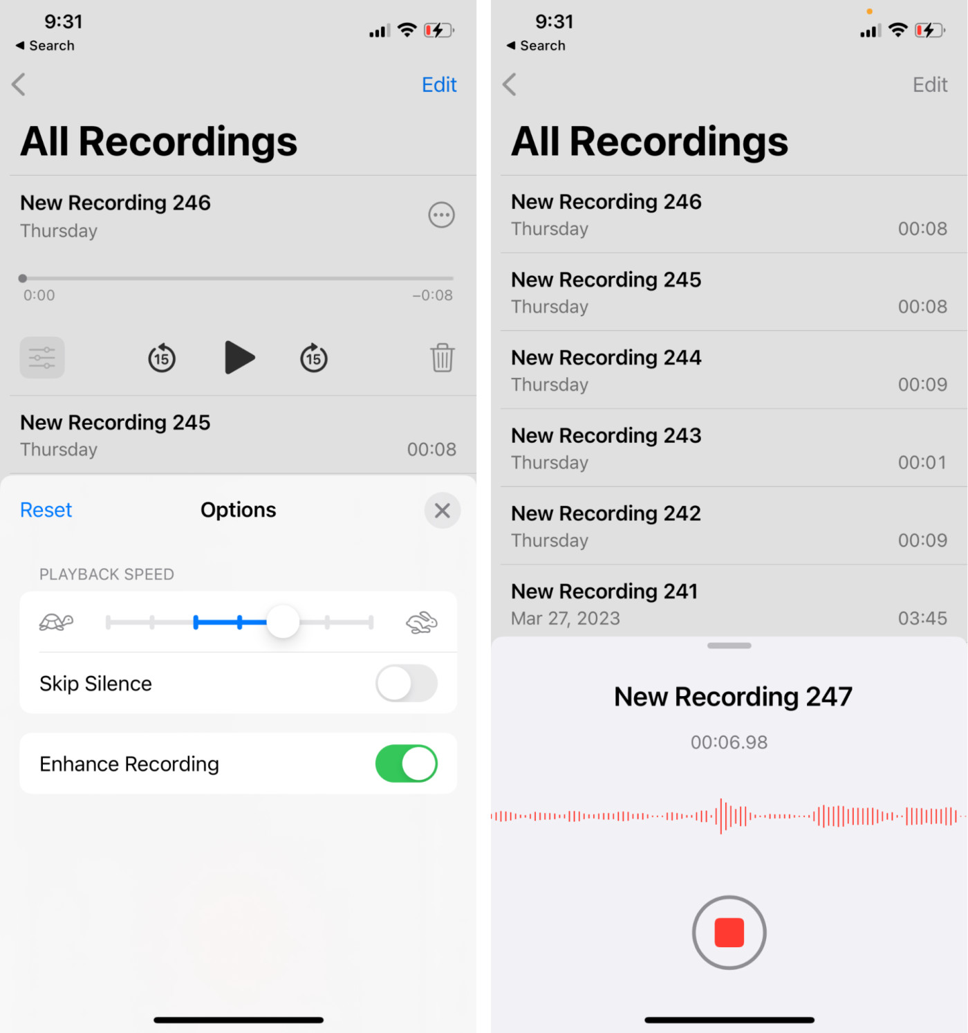 Apple Voice Memos, our pick for the best iPhone recording app for convenience