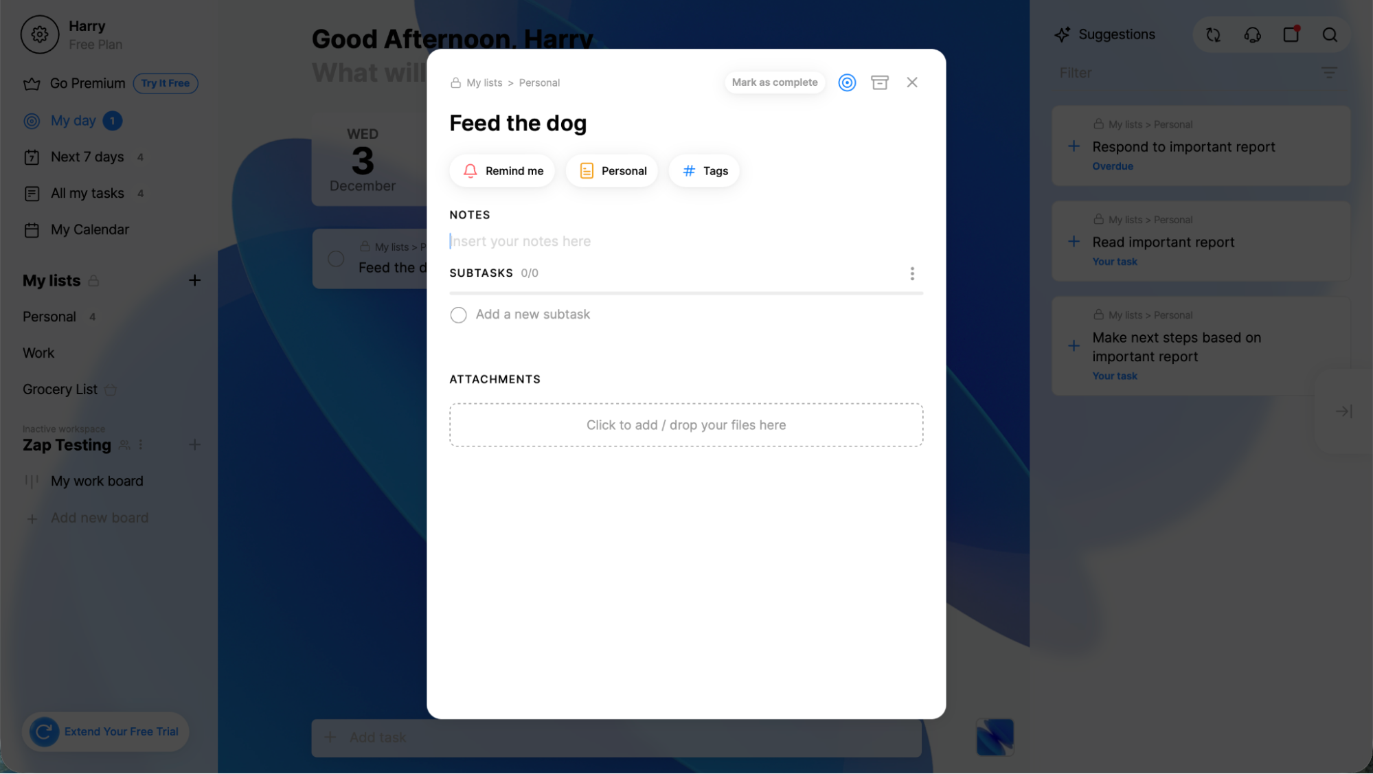 Any.do, our pick for the best to-do list app for people who forget to use to-do apps