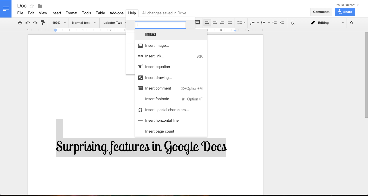 Access Menu Items with the Search Menu Shortcut