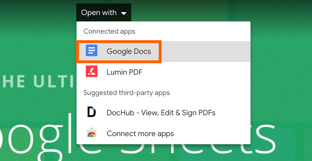 Open With Google Docs