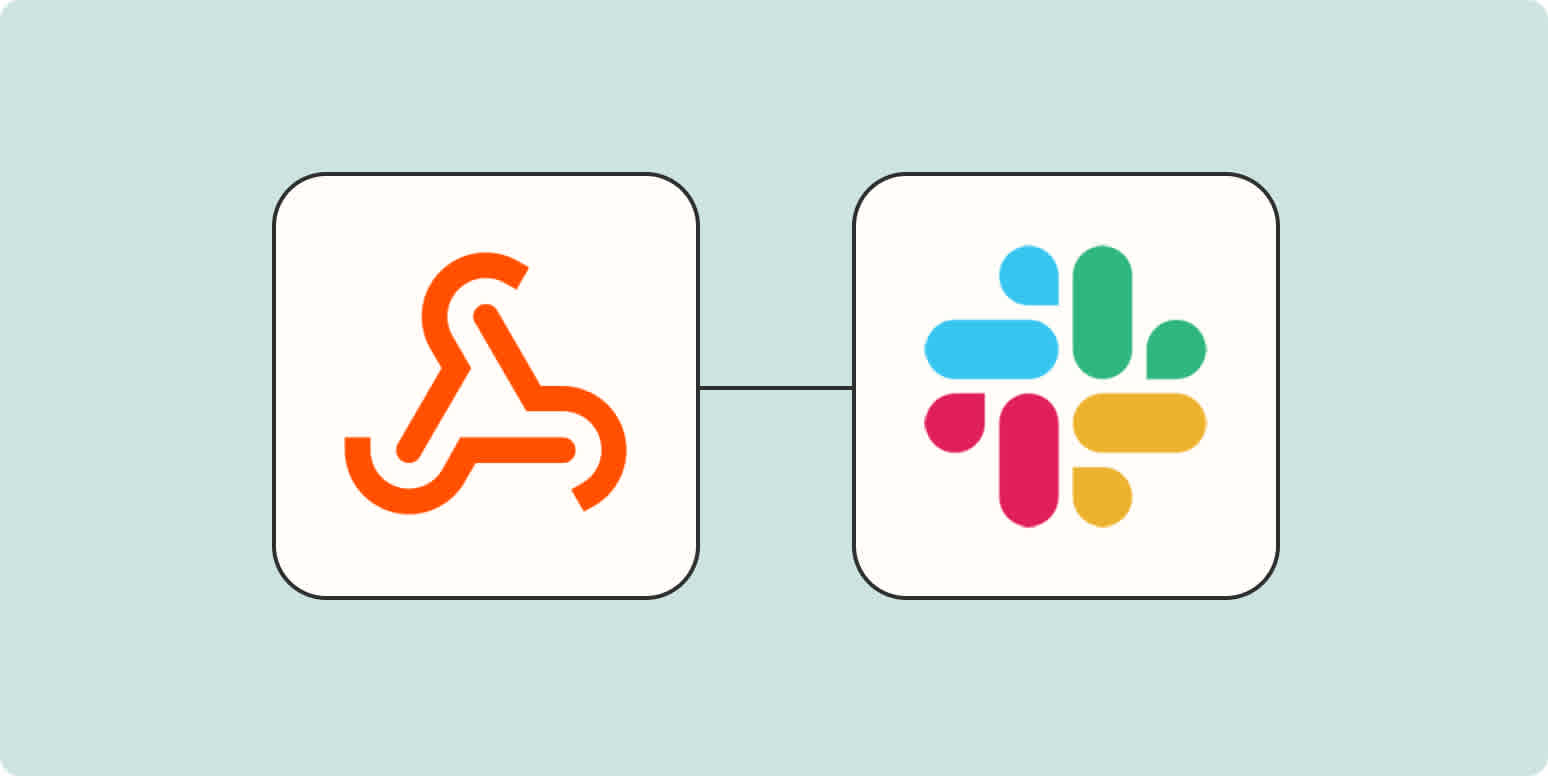 A hero image of a webhooks icon connected to the Slack app logo on a light blue background.