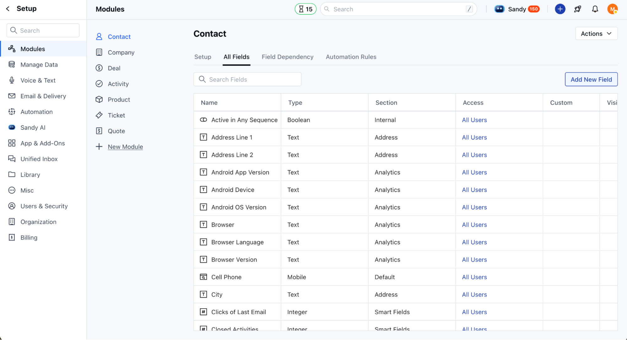 Salesmate, our pick for the best CRM for customizability