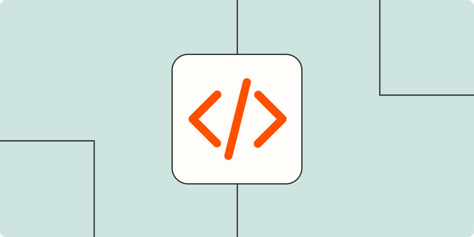 A hero image with HTML code tag