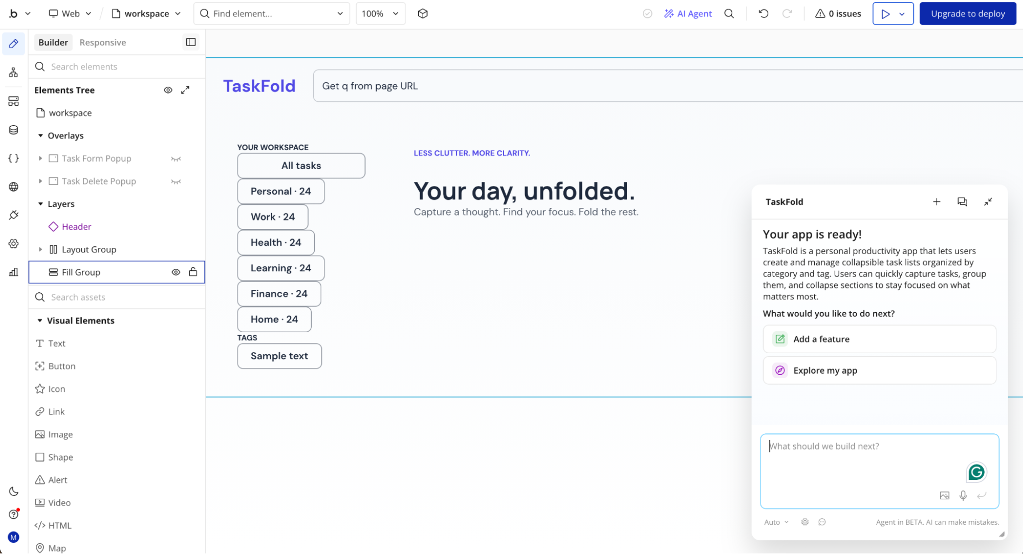 Bubble, our pick for the best no-code app builder for power and ease of use