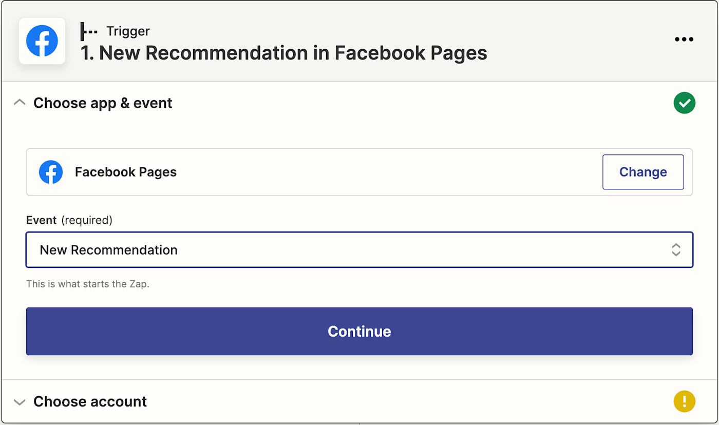 The Facebook app logo next to the text "New Recommendation in Facebook Pages".