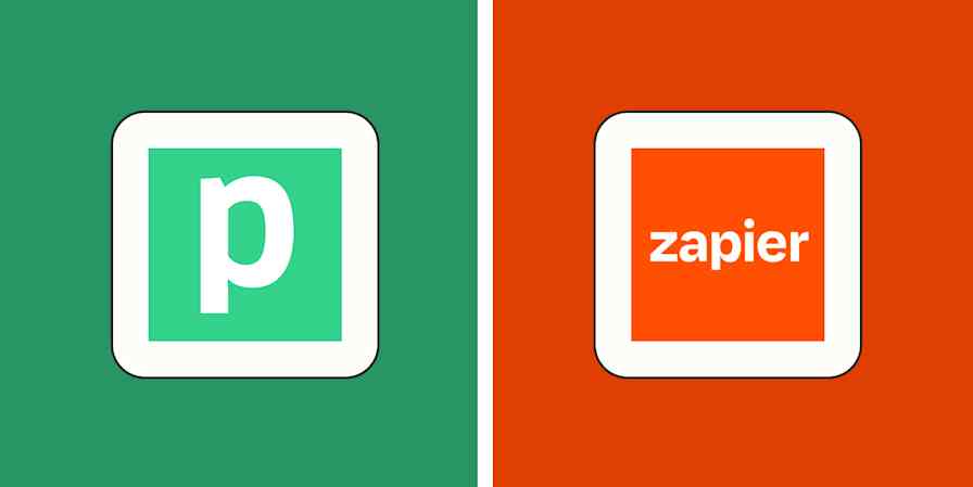 Hero image with the logos of Pipedream and Zapier