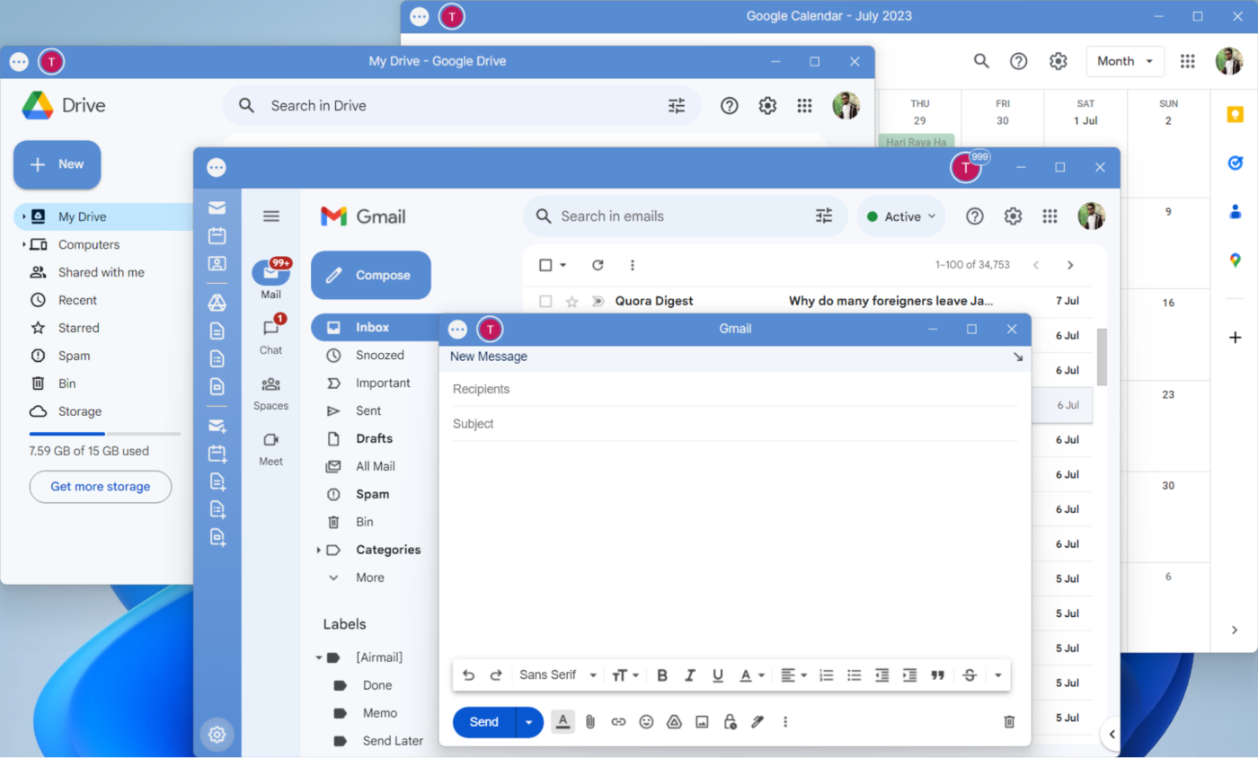 Kiwi para Gmail, nossa escolha para o melhor cliente de e-mail do Windows para usuários avançados do Gmail