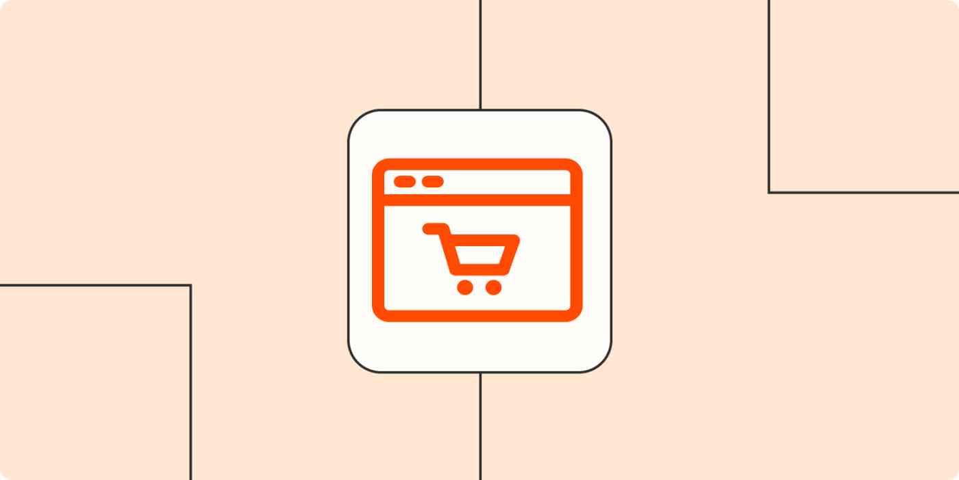 An eCommerce icon showing a laptop with a shopping cart on the screen.