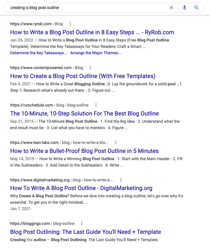 6 steps to writing the perfect blog post outline - Credible Content Blog