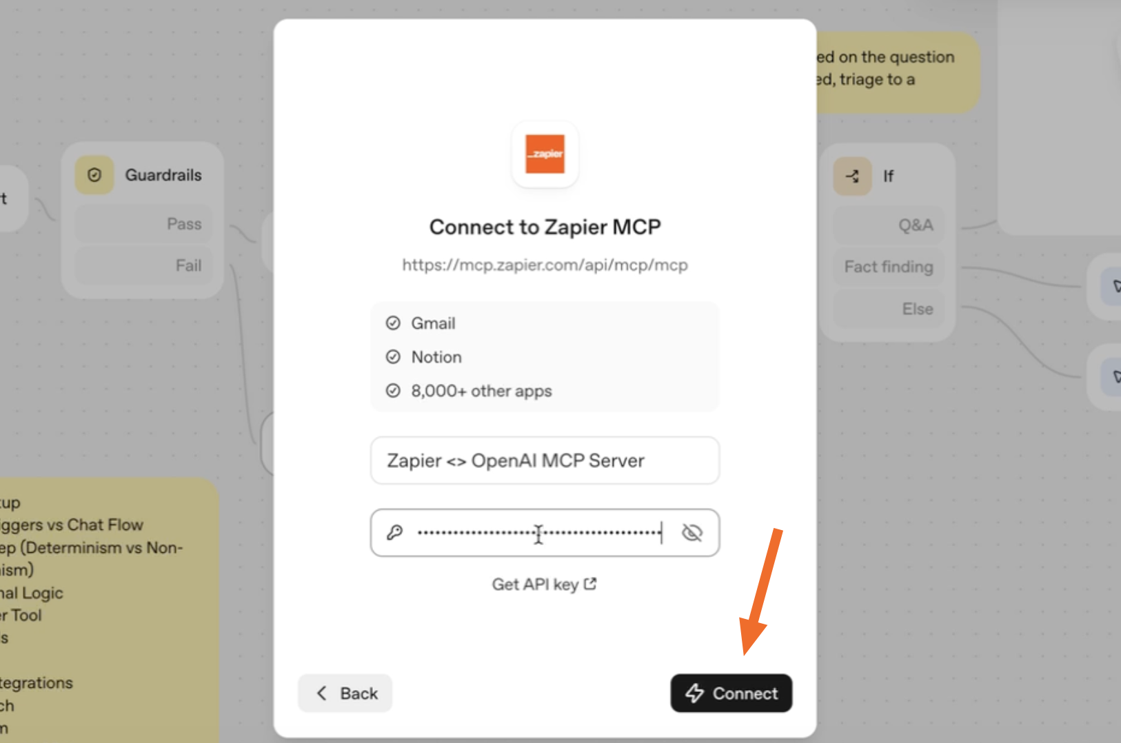 Connecting Zapier to OpenAI Agent Builder with an API key
