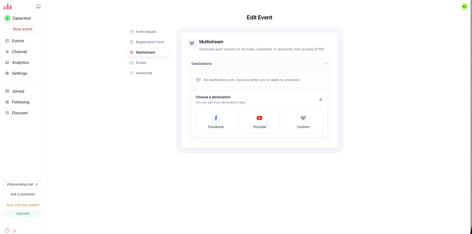 Crowdcast, unsere Wahl für die beste Webinar-Software für eine erschwingliche, skalierbare Option