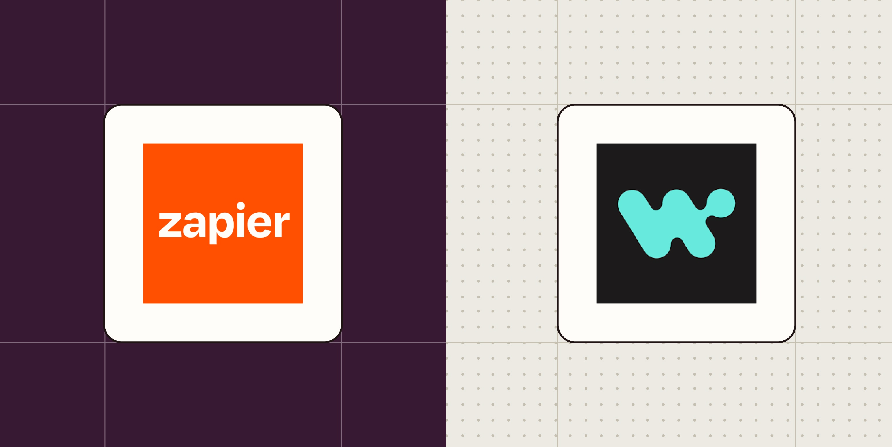 Hero image with the logos of Zapier and Workato