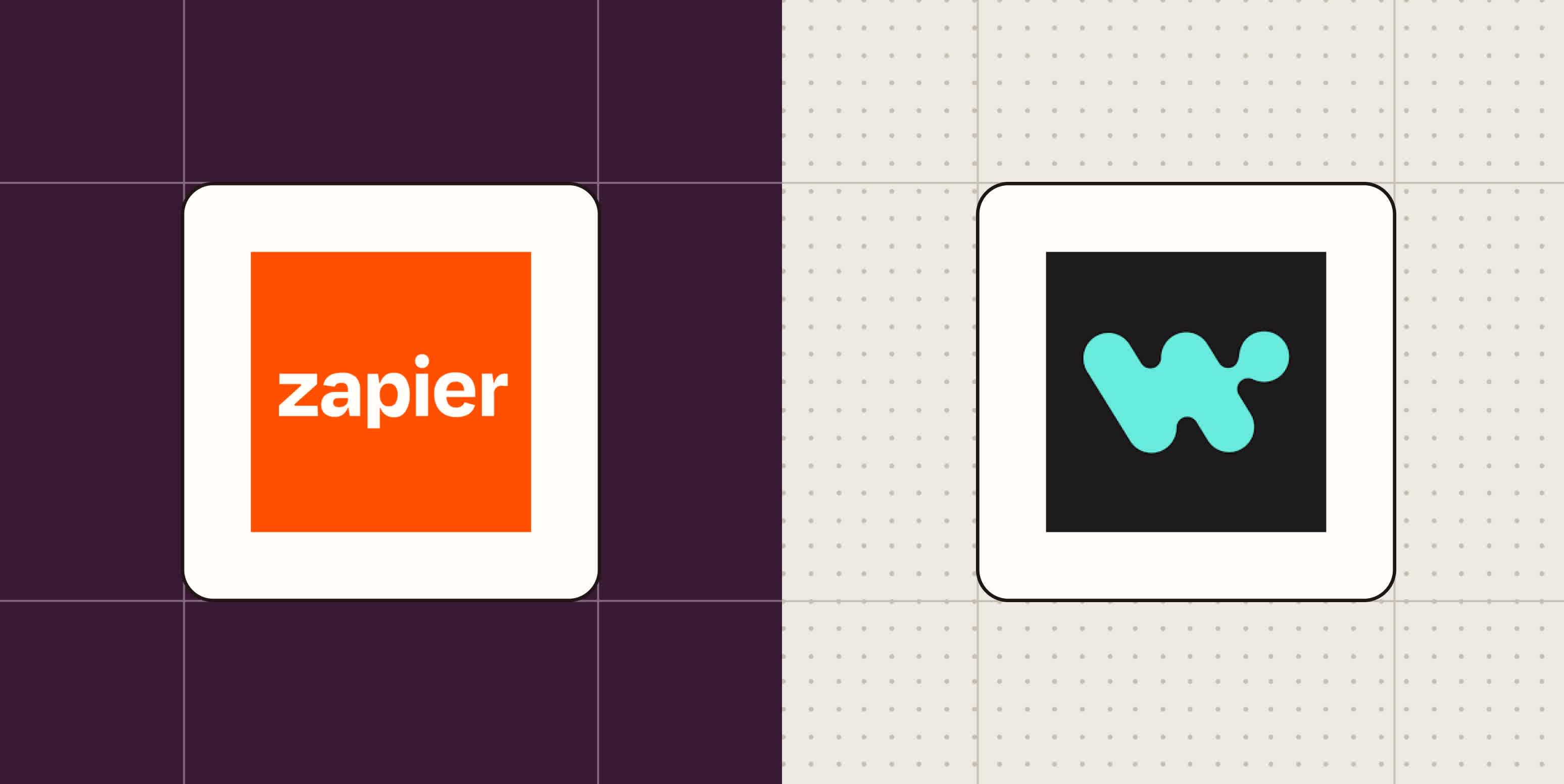 Hero image with the logos of Zapier and Workato
