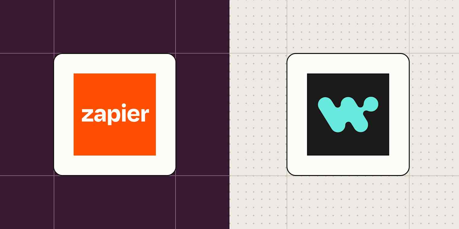 Hero image with the logos of Zapier and Workato