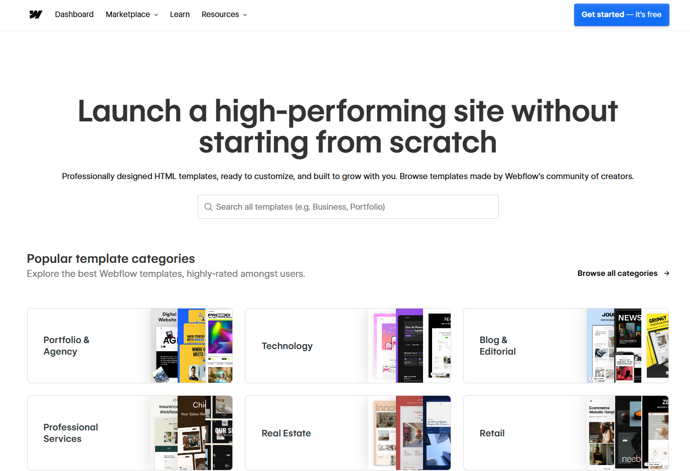 Webflow templates