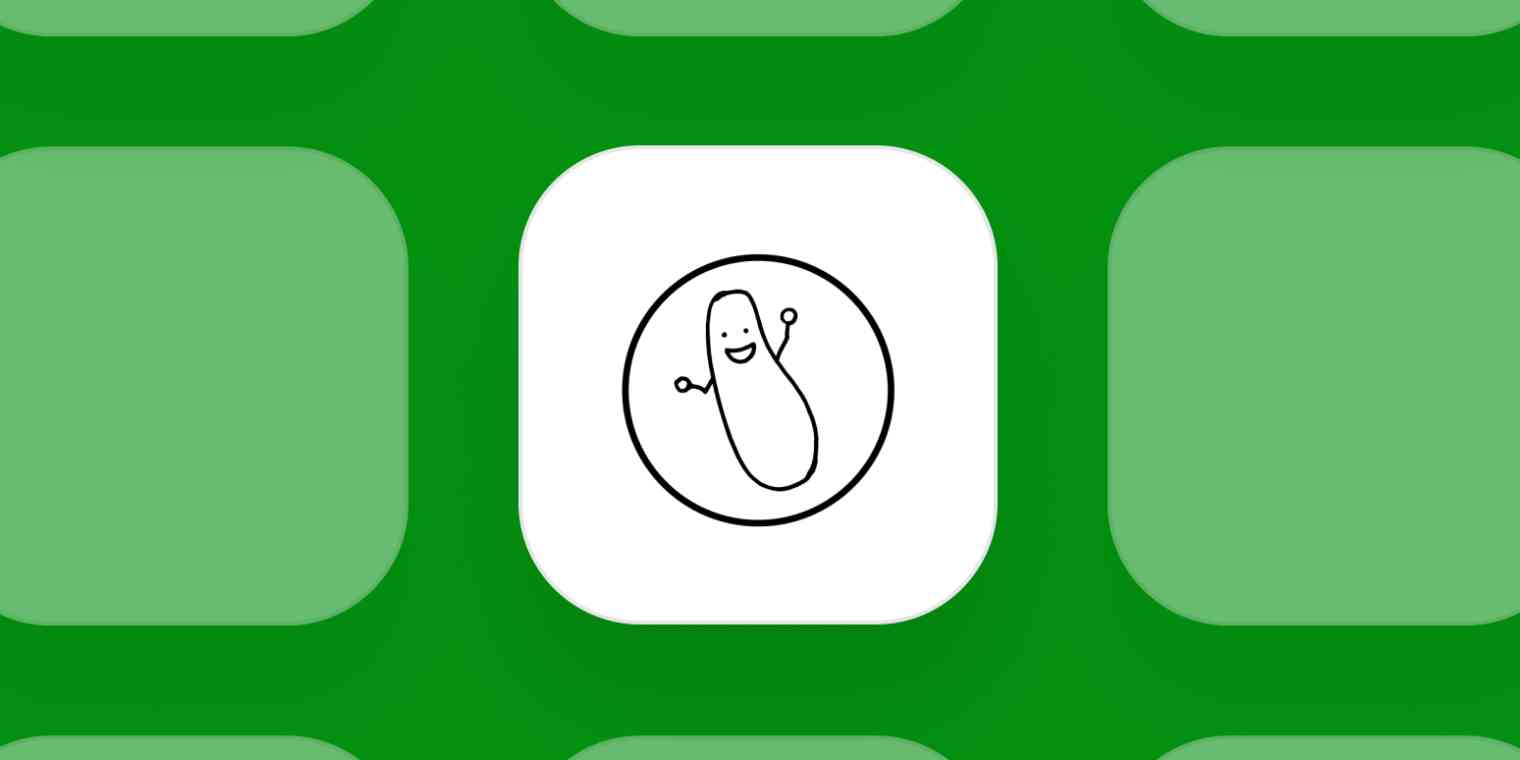 Hero image for app of the day with the Design Pickle logo on a green background