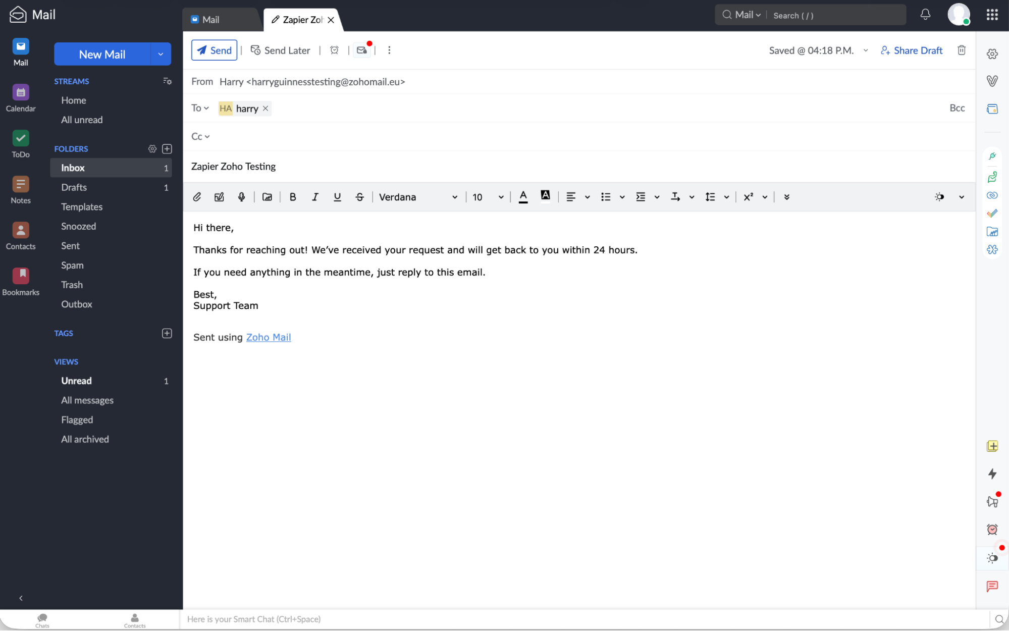 Zoho Mail, part of the Zoho Workplace bundle