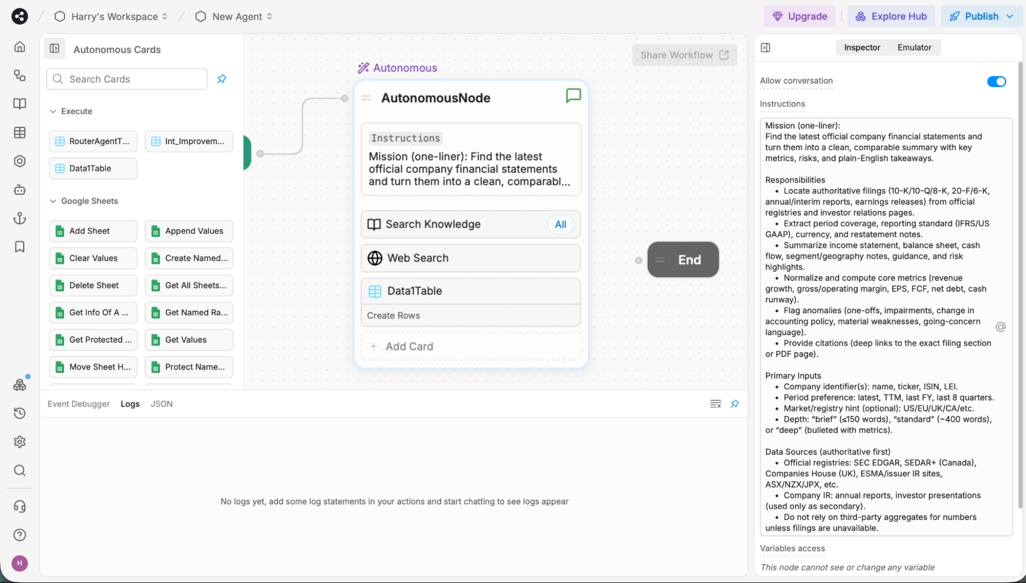 Botpress, our pick for the best AI agent builder for power and complexity