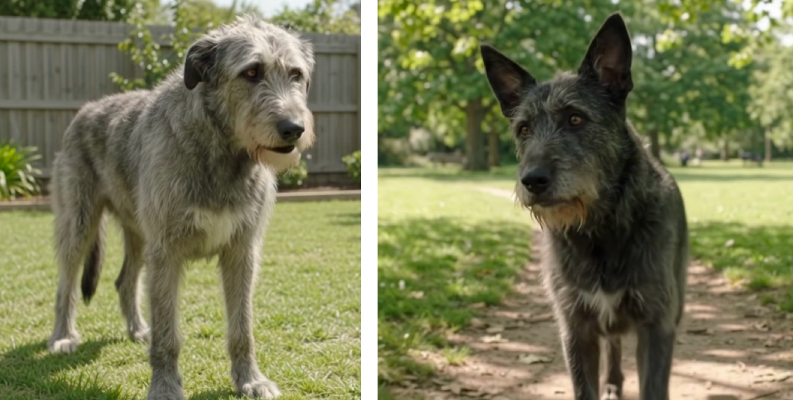 Two scenes with inconsistent dog appearances