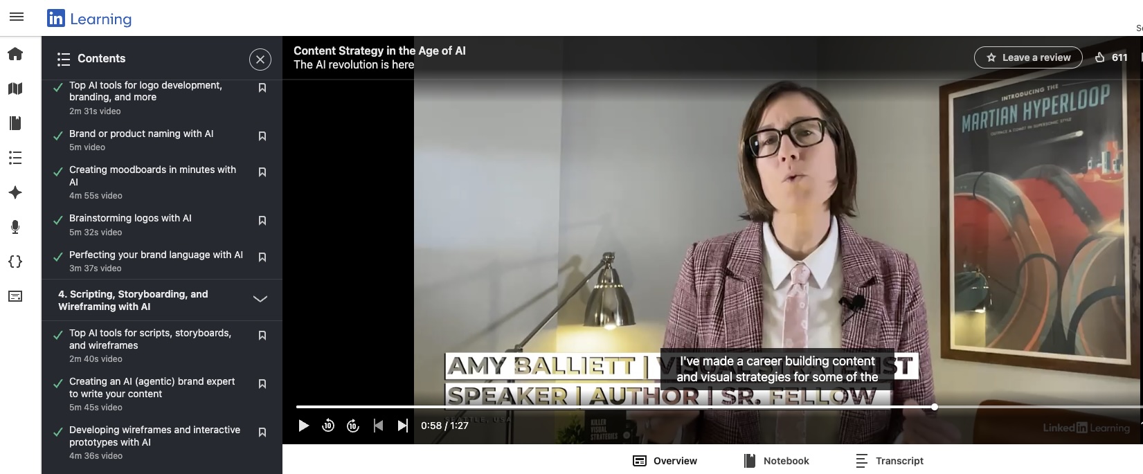 AI for content strategy, one of the best AI courses