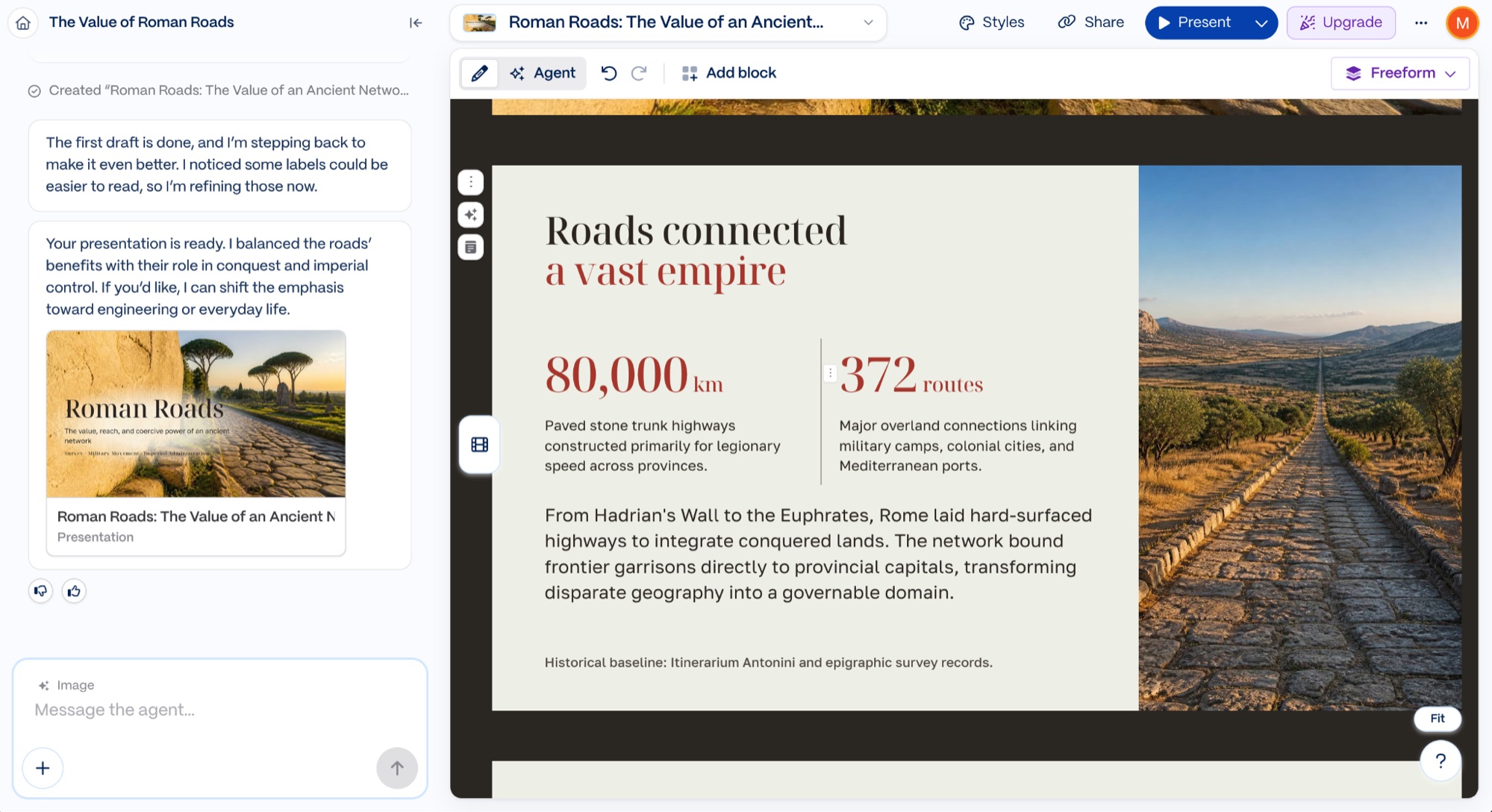 Gamma, our pick for the best AI presentation maker for beautiful presentations