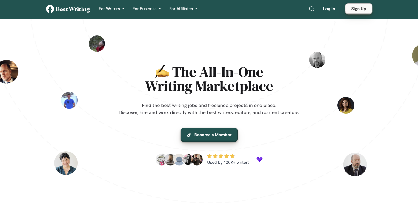 Best Writing home page