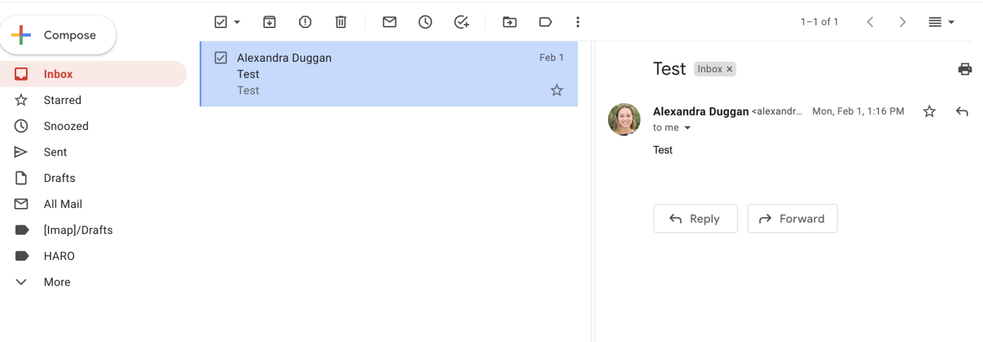 Preview pane split in Gmail