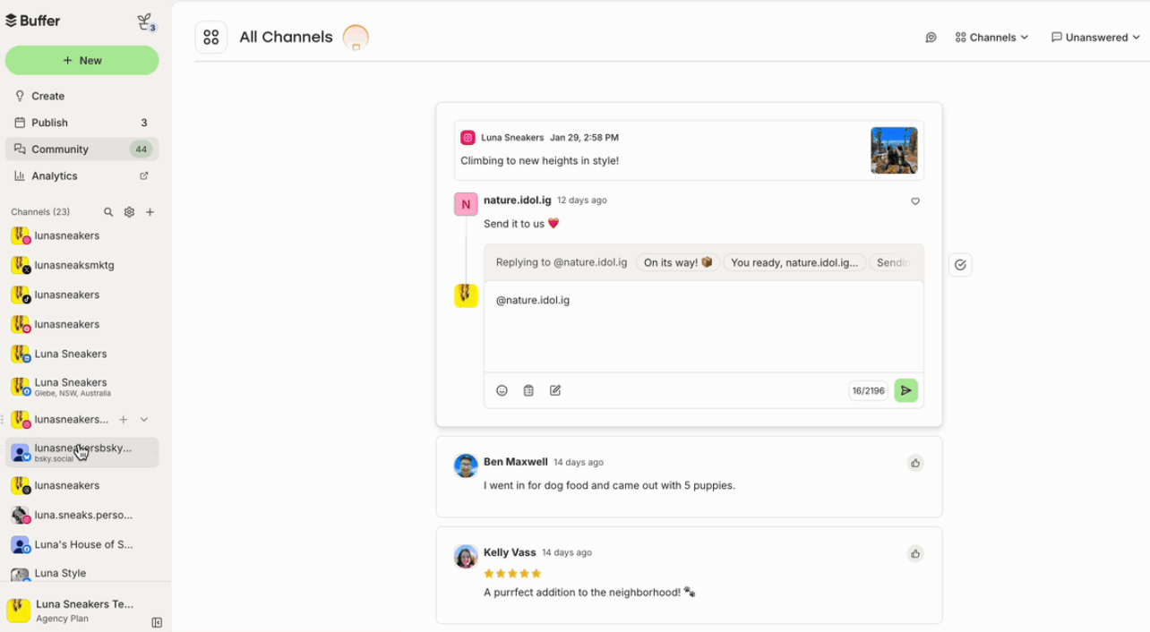 Buffer's Community feature