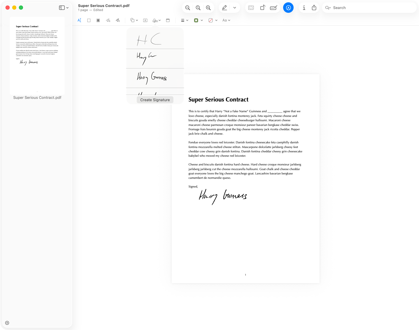 Preview, notre choix pour la meilleure appli de signature électronique pour signer occasionnellement des documents sur un Mac