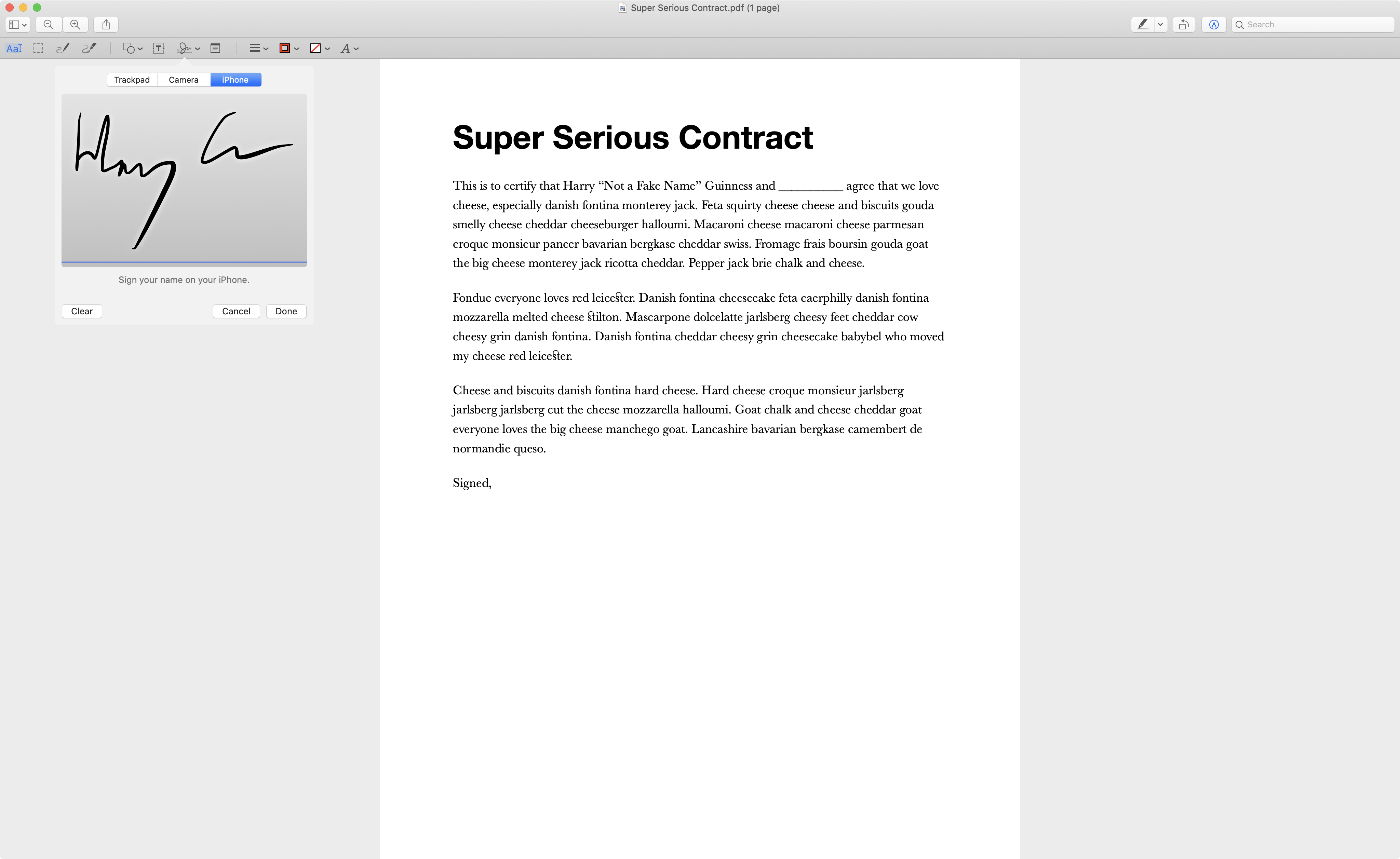 preview app for mac signature not working