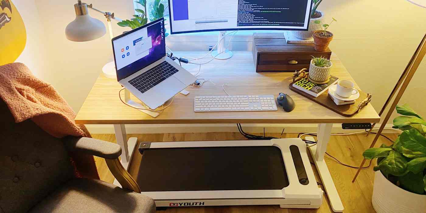 Hero image of Stacie's treadmill desk