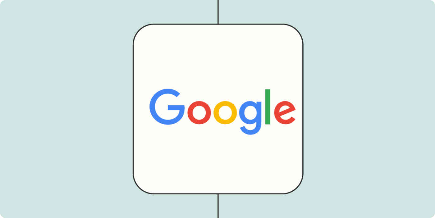 The Google logo, connected with orange dotted lines to the logos for Google Docs, Google Sheets, and Google Drive.