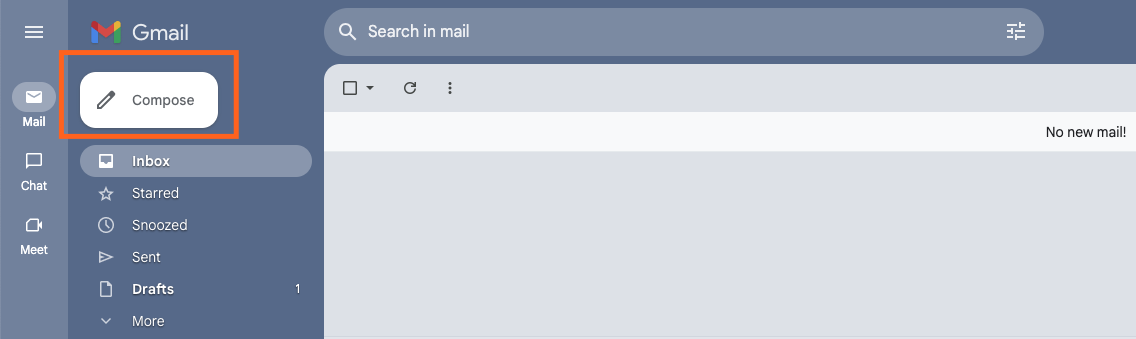Screenshot of the "Compose" button in Gmail