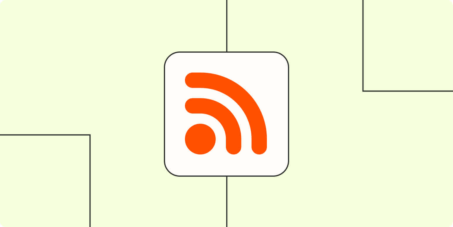 Imagen de héroe con un icono RSS