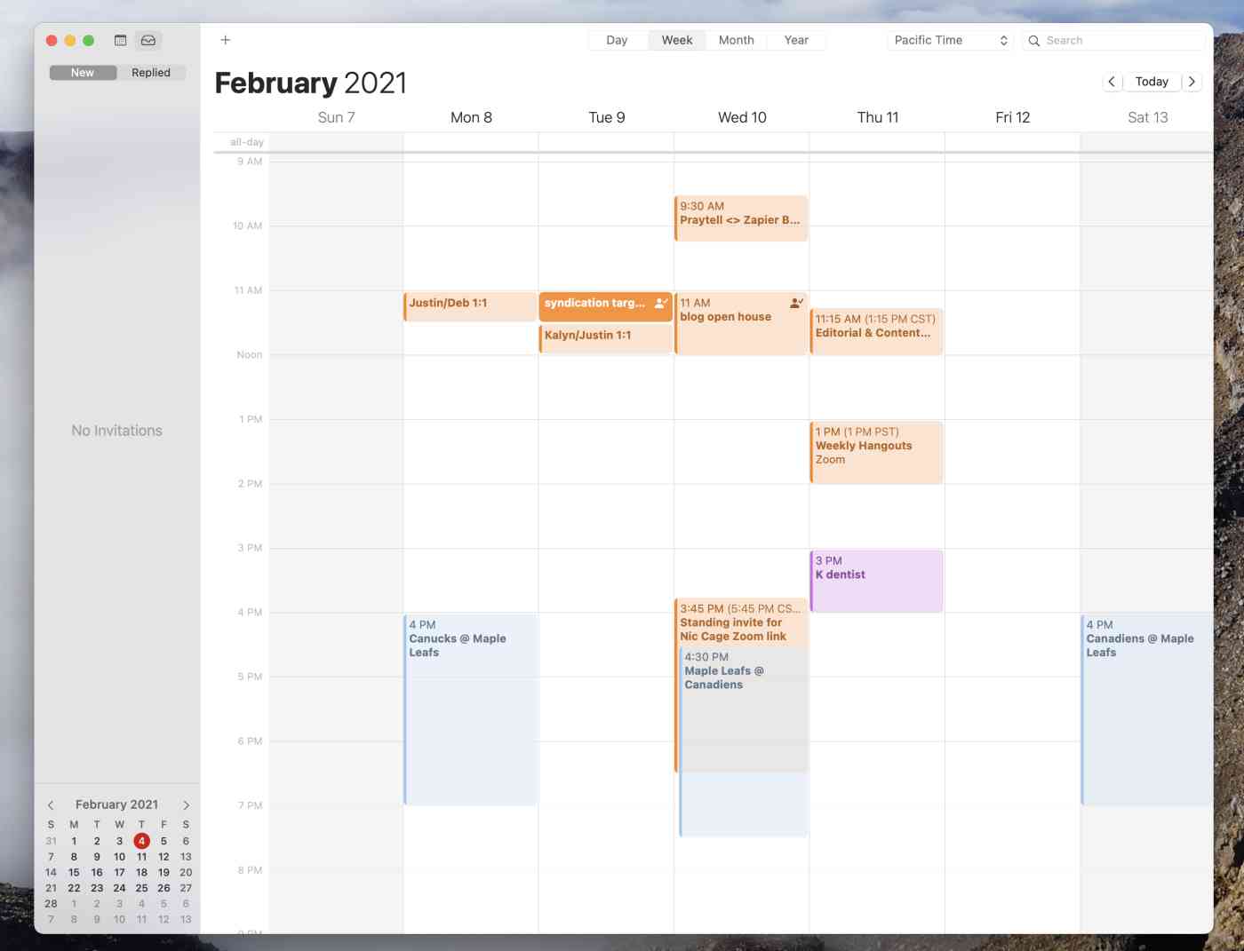 macOS Calendar screenshot