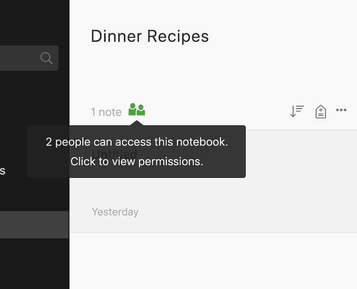 Seeing shared notes permissions