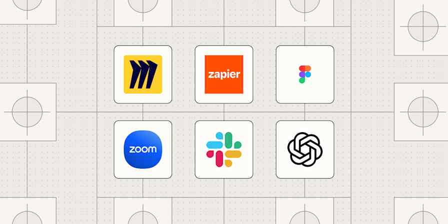 A hero image of the logos of our picks for the best brainstorming tools