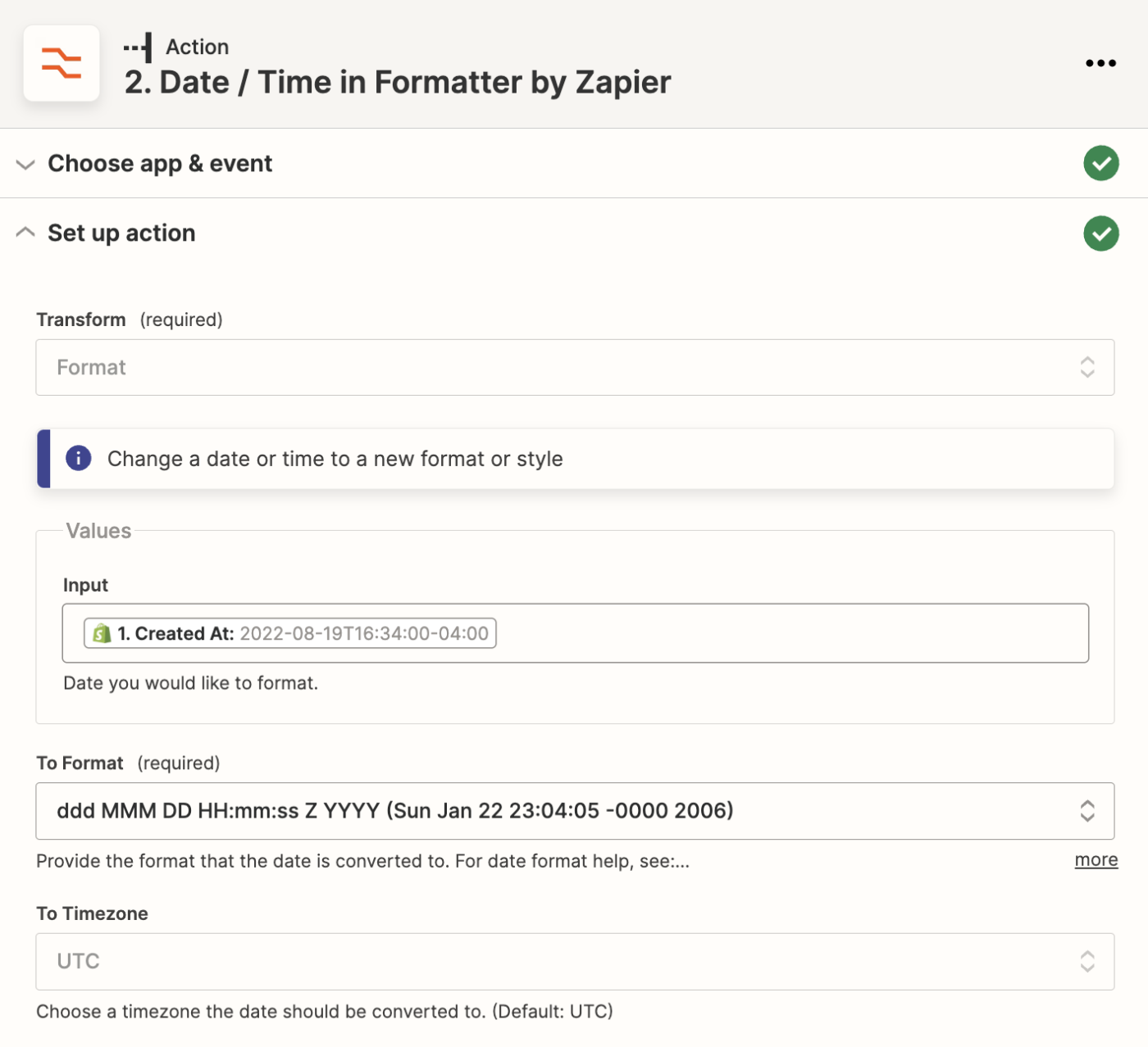 Use Formatter to reformat dates and times.