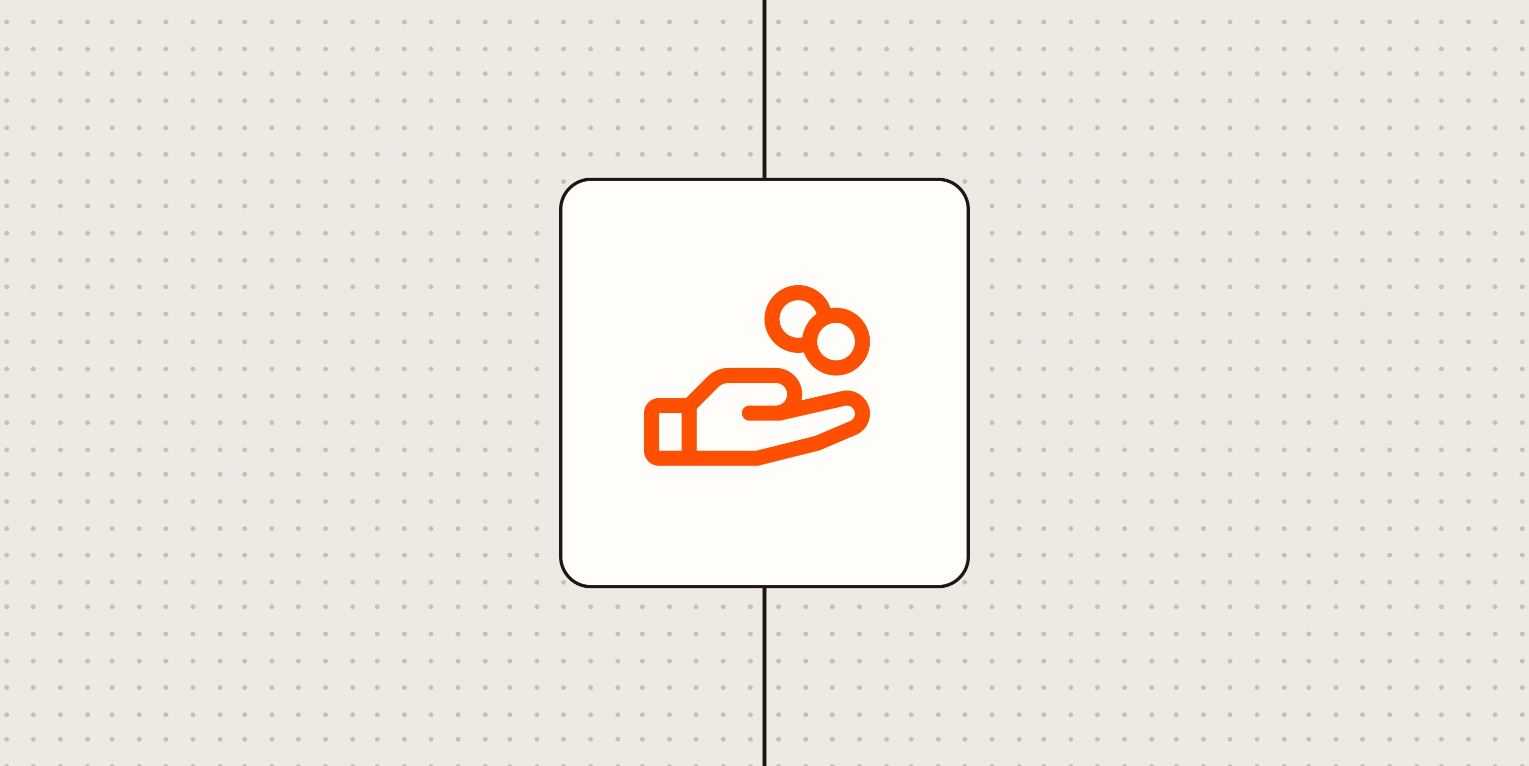 A hero image with an icon representing money or payment