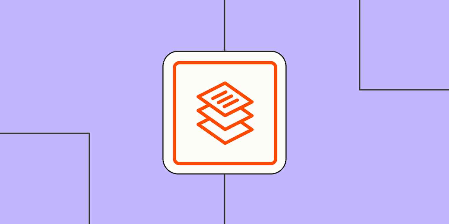 Hero image with the Digest by Zapier app logo on a lavender background.
